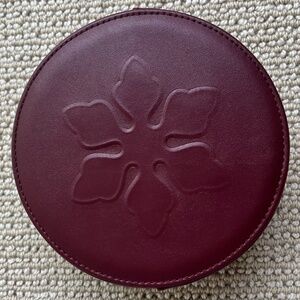 NEW Amore Pacific snowflake makeup pouch - burgundy